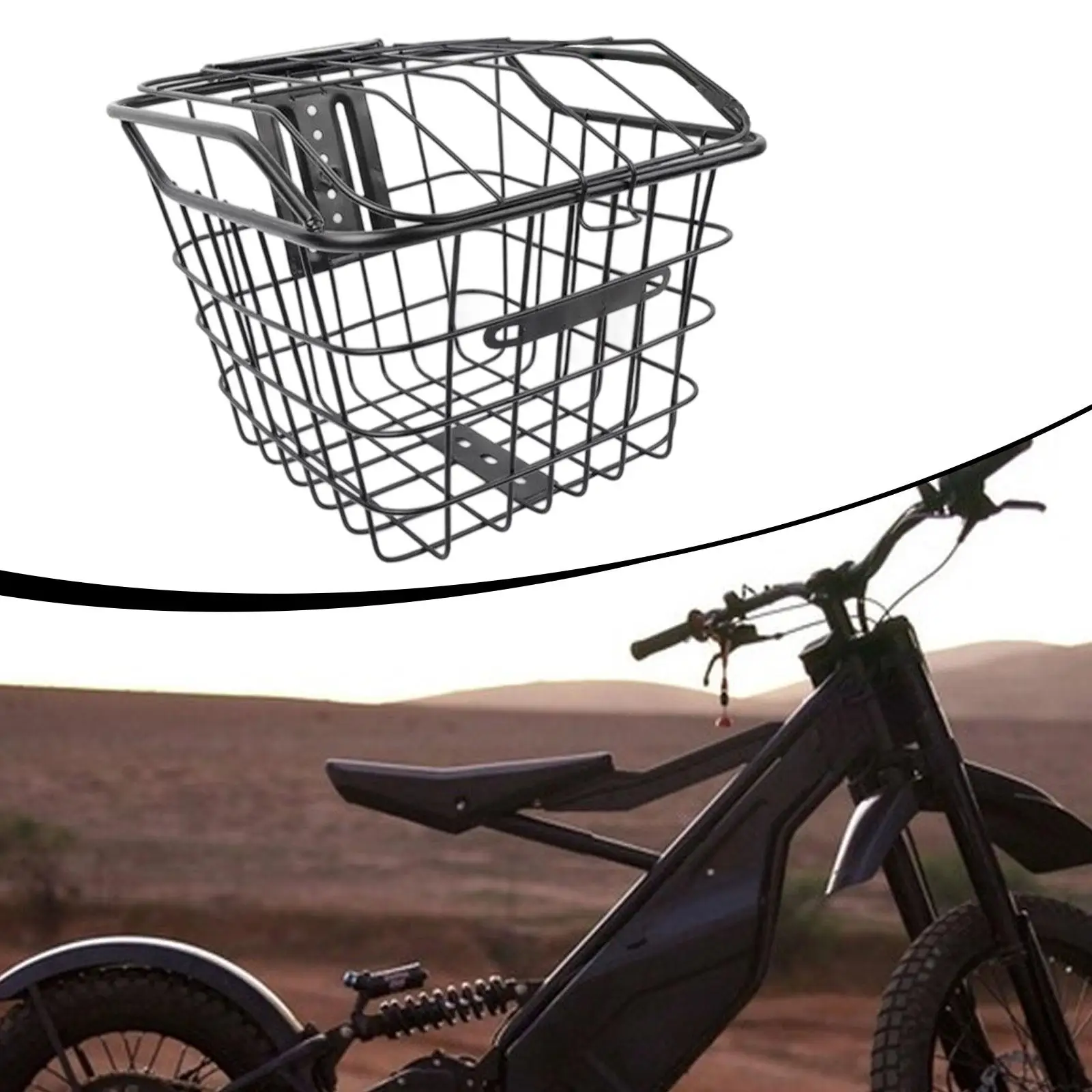 Electric Bike Front Basket Universal Metal Wire Carrying Decorative Cargo Rack Bicycle Storage Basket for Park Biking Outings
Electric Bike Front Basket Universal Metal Wire Carrying Decorative Cargo Rack Bicycle Storage Basket for Park Biking Outings