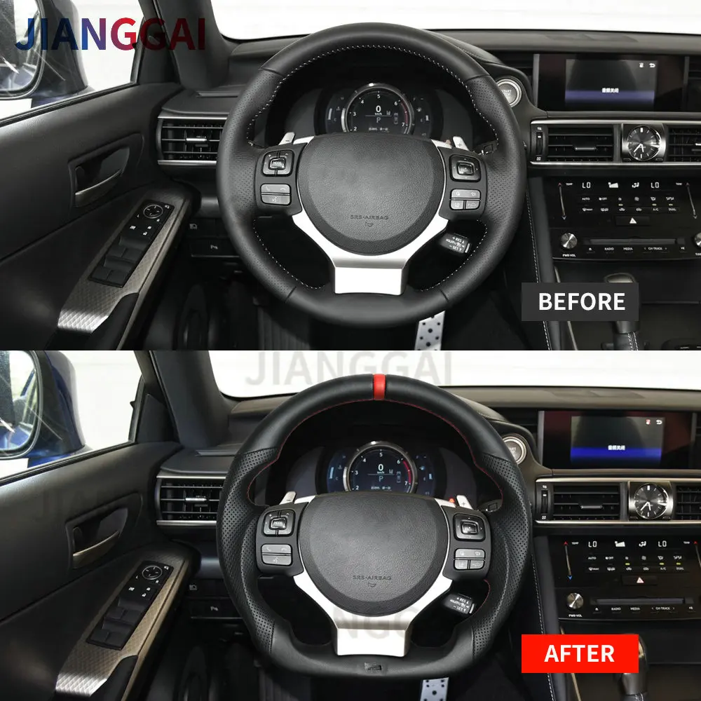 Full Leather Steering Wheel Red Center Line Fit For Lexus CT GS GSF IS RC RCF IS250 C200t RC300 NX200t 2013-2025 Car Accessories
Full Leather Steering Wheel Red Center Line Fit For Lexus CT GS GSF IS RC RCF IS250 C200t RC300 NX200t 2013-2025 Car Accessories
