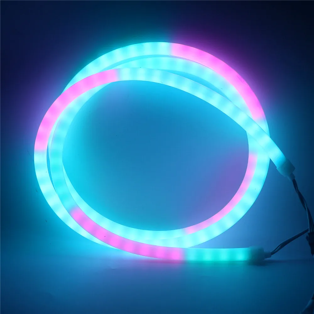 Трубка водонепроницаемый силикагель Dream Color RGB Light Tape 360° ° Круглая неоновая пиксельная светодиодная лента 5 В WS2812B 12 В WS2811 φ13 φ20 1 м 2 м 5 м
Трубка водонепроницаемый силикагель Dream Color RGB Light Tape 360° ° Круглая неоновая пиксельная светодиодная лента 5 В WS2812B 12 В WS2811 φ13 φ20 1 м 2 м 5 м