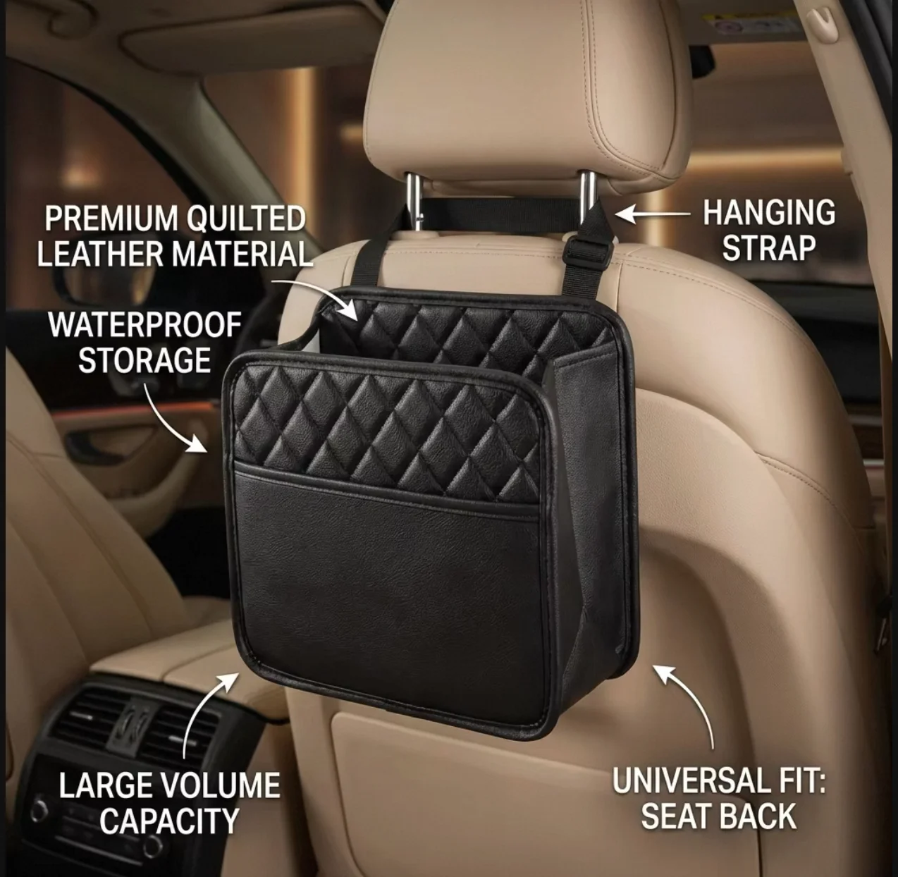 " Multifunctional car seat storage bag Leather storage bag Garbage bag Storage bag Suitable for most car models"
" Multifunctional car seat storage bag Leather storage bag Garbage bag Storage bag Suitable for most car models"