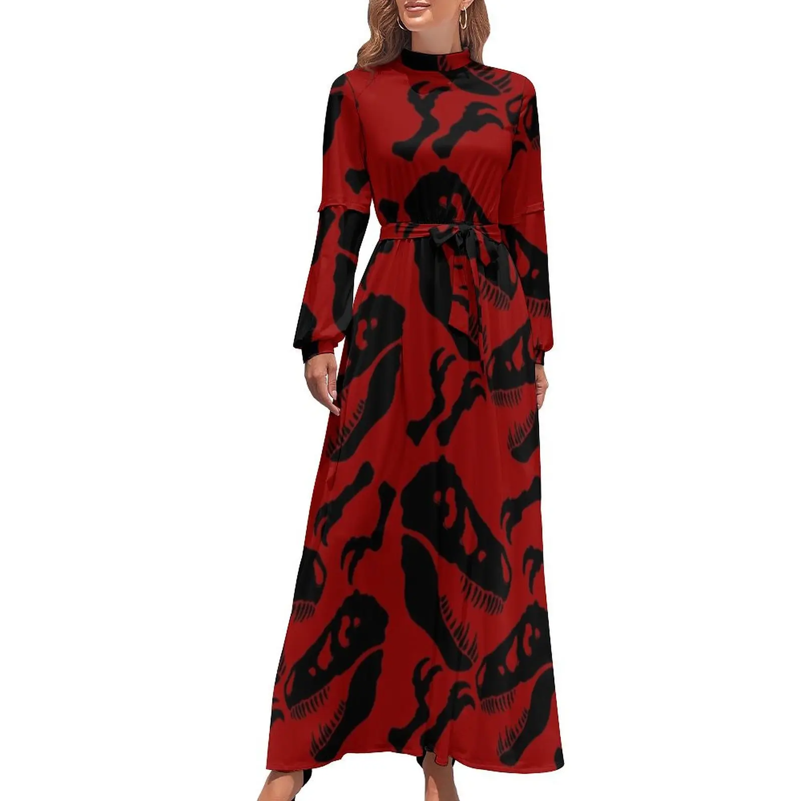 Black Skull Pattern Long Dress elegant dresses plus sizes Women's evening dress
Black Skull Pattern Long Dress elegant dresses plus sizes Women's evening dress