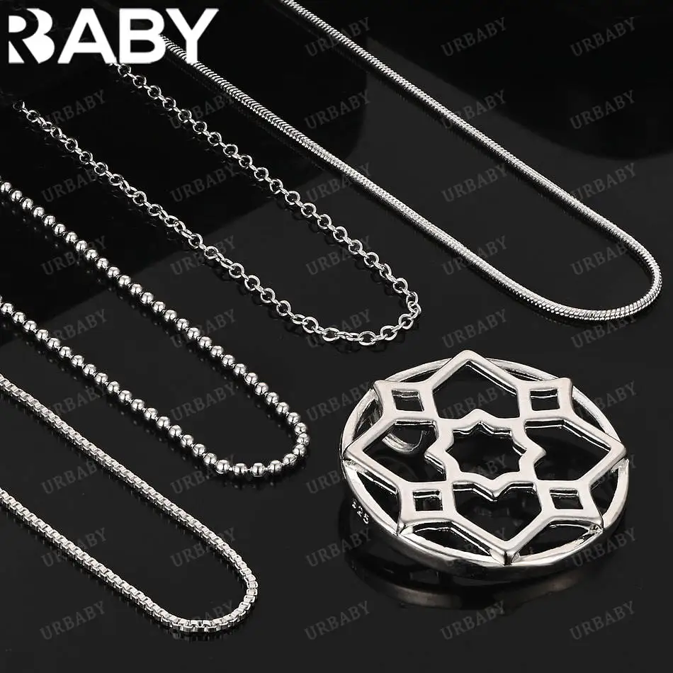 URBABY 40-75cm 925 Sterling Silver Round Pendant Necklace For Women Anniversary Gift Popular Wild Fashion Romantic Jewelry
URBABY 40-75cm 925 Sterling Silver Round Pendant Necklace For Women Anniversary Gift Popular Wild Fashion Romantic Jewelry
