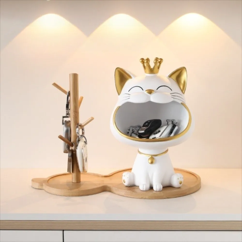 Resin Laughing Cat Entryway Decor Big Mouth Key Storage Resin Fortune Cat Statue Japanese Style Creative Desktop Ornament
Resin Laughing Cat Entryway Decor Big Mouth Key Storage Resin Fortune Cat Statue Japanese Style Creative Desktop Ornament