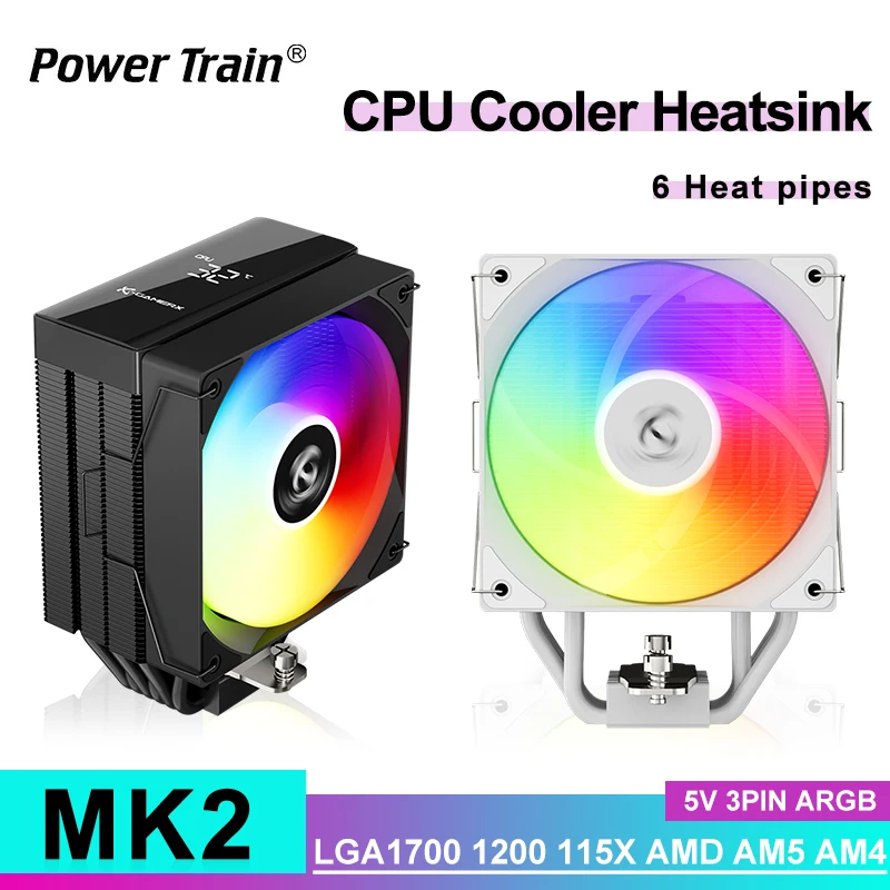 Power Train X-Gamerx MK2 Кулер для процессора ARGB 6 тепловых трубок Радіатор Tower Компьютерный радиатор с воздушным охлаждением Intel LGA1700 1200 115X AM5AM4
Power Train X-Gamerx MK2 Кулер для процессора ARGB 6 тепловых трубок Радіатор Tower Компьютерный радиатор с воздушным охлаждением Intel LGA1700 1200 115X AM5AM4