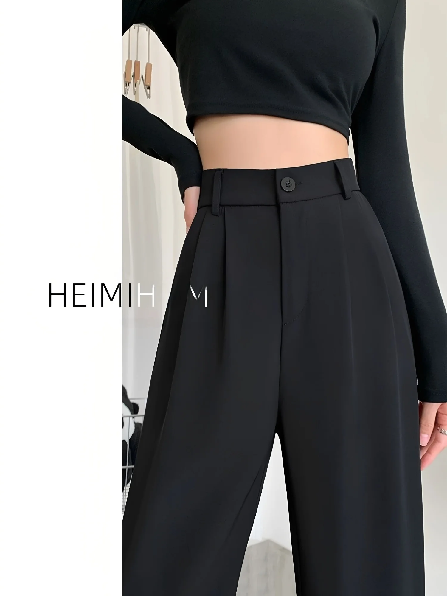 Black Silk Loose High Waist Wide Leg Pants Women's Casual Small Size Slim Straight Cut Suit Pants Summer 2026 Korean Style
Black Silk Loose High Waist Wide Leg Pants Women's Casual Small Size Slim Straight Cut Suit Pants Summer 2026 Korean Style