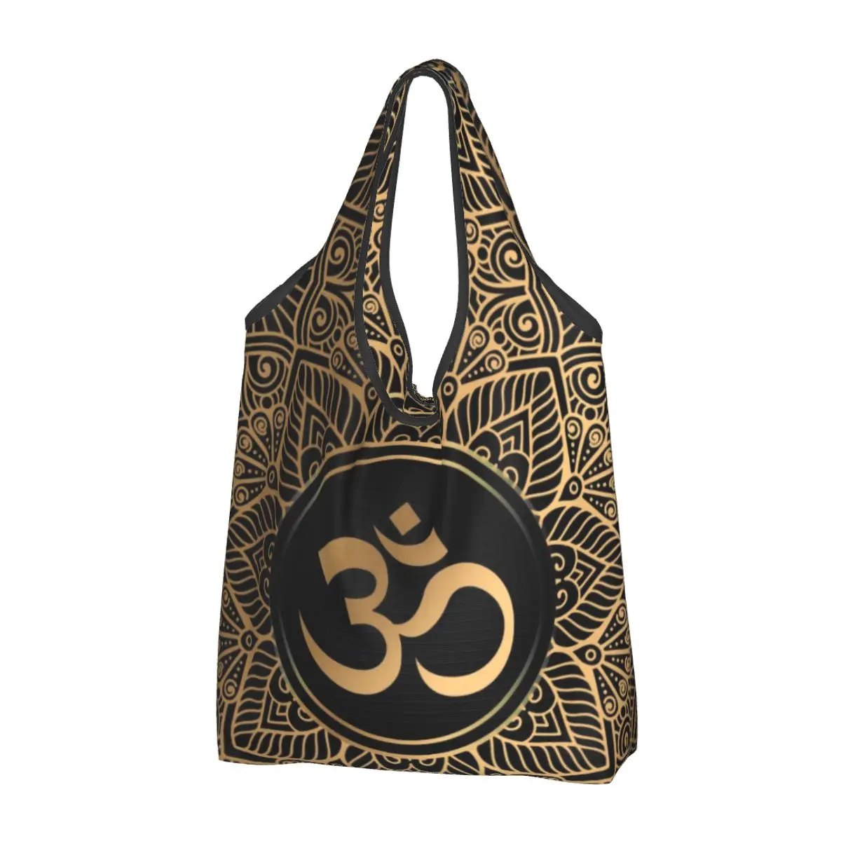Fashion Golden Mandala Buddhism Aum Shopping Tote Bags Portable Om Yoga Meditation Groceries Shopper Shoulder Bag
Fashion Golden Mandala Buddhism Aum Shopping Tote Bags Portable Om Yoga Meditation Groceries Shopper Shoulder Bag