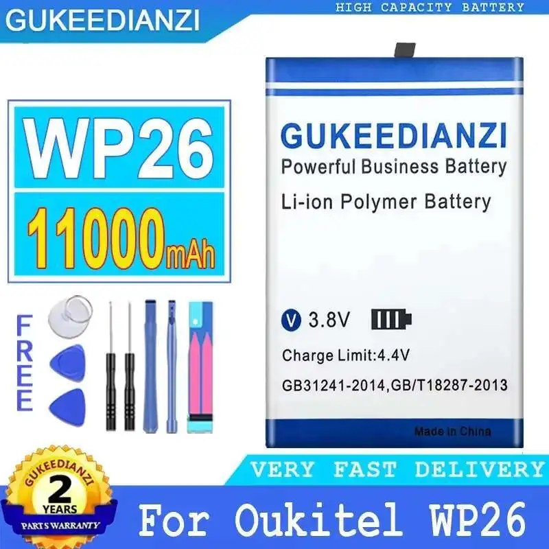 Надежная мощность для аккумулятора мобильного телефона Oukitel WP26 11000 мАч WP26 S115
Надежная мощность для аккумулятора мобильного телефона Oukitel WP26 11000 мАч WP26 S115