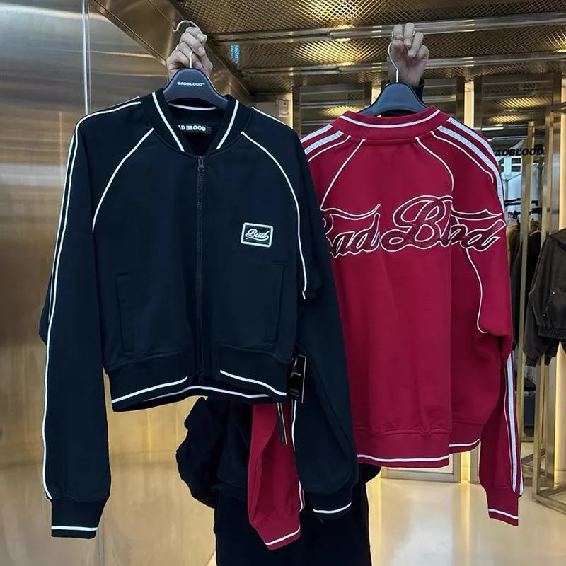 Badblood bcac series American retro casual baseball letter embroidery sweater aviator short jacket
Badblood bcac series American retro casual baseball letter embroidery sweater aviator short jacket