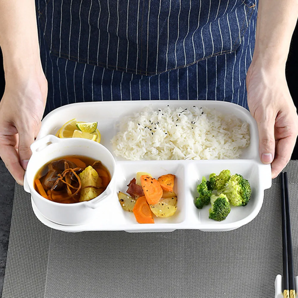 1Pcs Divided Dinner Plate White Ceramic Multicompartment Food Plate Practical for Home Party Restaurant Use
1Pcs Divided Dinner Plate White Ceramic Multicompartment Food Plate Practical for Home Party Restaurant Use