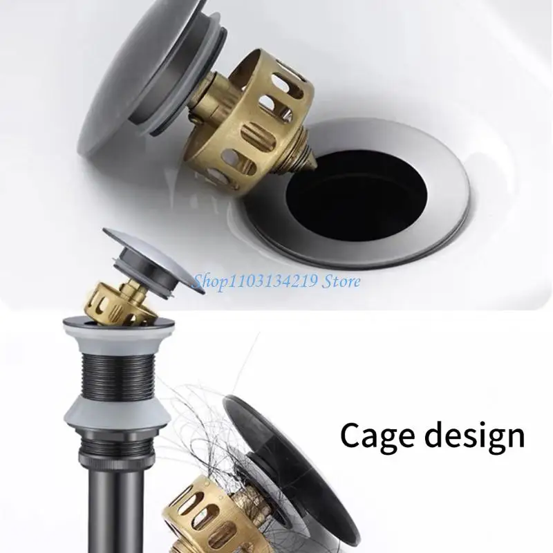 N5KC Bathroom Sink Stopper Bounce Type Sink Drain Plug with Drain Pipe Basins Sink Drain Waste Stopper for Basins Drain Holes
N5KC Bathroom Sink Stopper Bounce Type Sink Drain Plug with Drain Pipe Basins Sink Drain Waste Stopper for Basins Drain Holes