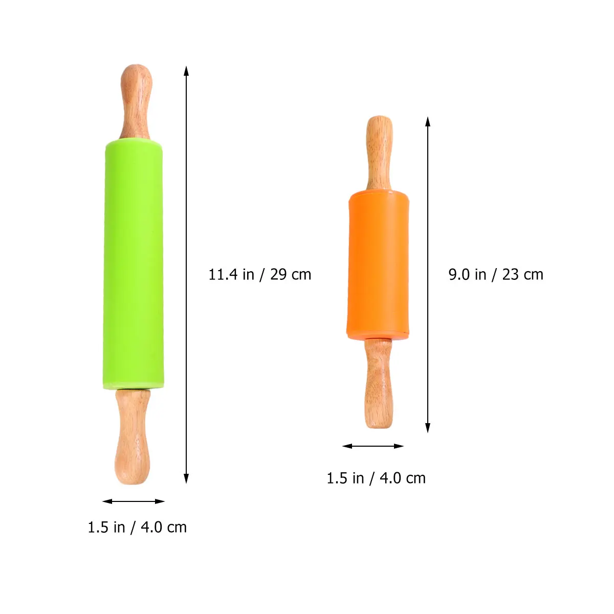 2PCS Silicone Rolling Pin Non stick Dough Roller for Baking Pizza Bread Maker Kitchen Tools Wooden H Pasta Pastry
2PCS Silicone Rolling Pin Non stick Dough Roller for Baking Pizza Bread Maker Kitchen Tools Wooden H Pasta Pastry