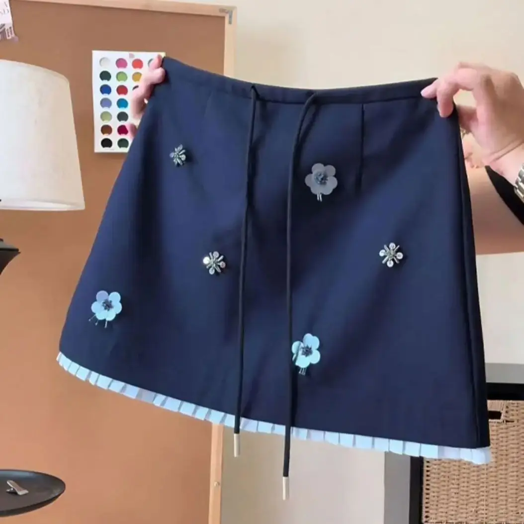 Japan Design Navy Blue Skirt For Women 2026 Summer New Three-Dimensional Light Luxury Age-Reducing Personalized Drawstring Skirt
Japan Design Navy Blue Skirt For Women 2026 Summer New Three-Dimensional Light Luxury Age-Reducing Personalized Drawstring Skirt