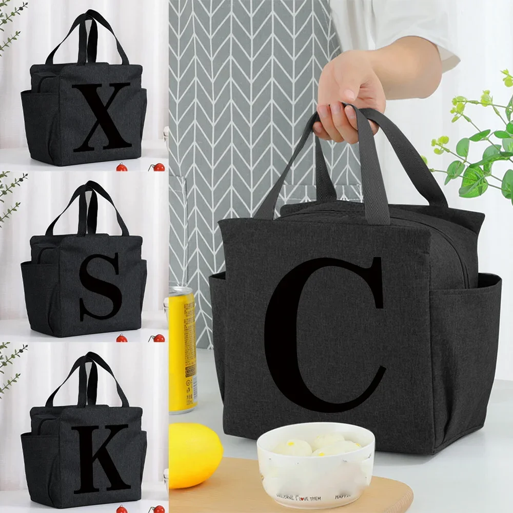 Reusable Lunch Box Bag for Kids Insulated Tote Bags Black Letter Printing Series Leakproof Waterproof Outdoor Picnic Hi-Q
Reusable Lunch Box Bag for Kids Insulated Tote Bags Black Letter Printing Series Leakproof Waterproof Outdoor Picnic Hi-Q