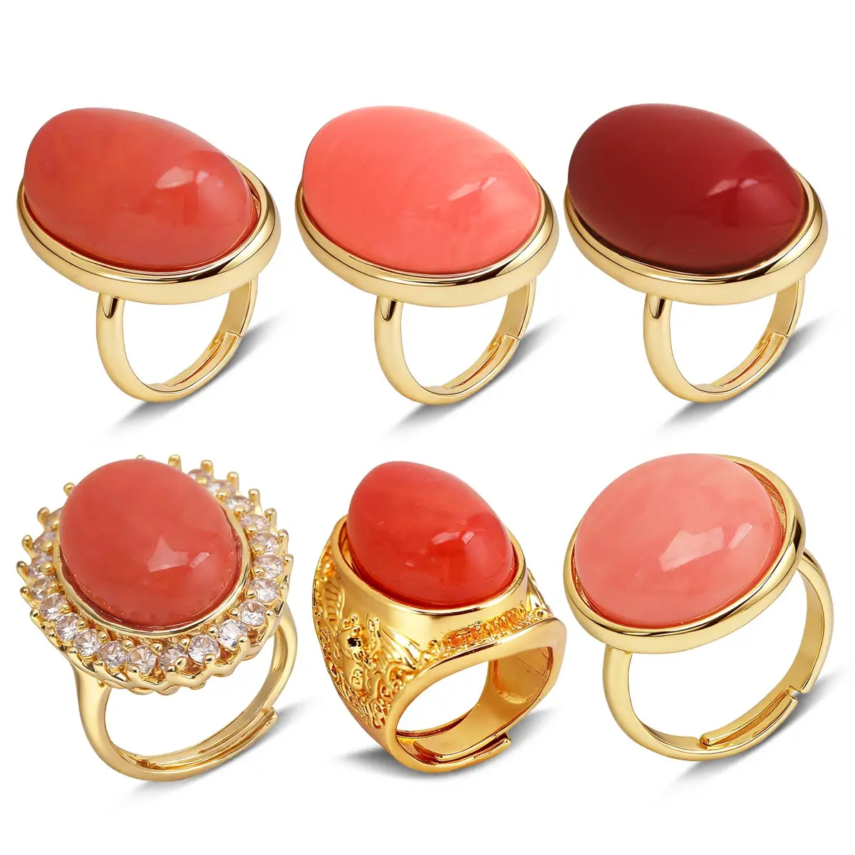 Creative Natural Stone Red Coral Ring Women's 2026 Oval Ring Fashion Geometric Ring Exaggerated New Year Party Jewelry Gift
Creative Natural Stone Red Coral Ring Women's 2026 Oval Ring Fashion Geometric Ring Exaggerated New Year Party Jewelry Gift