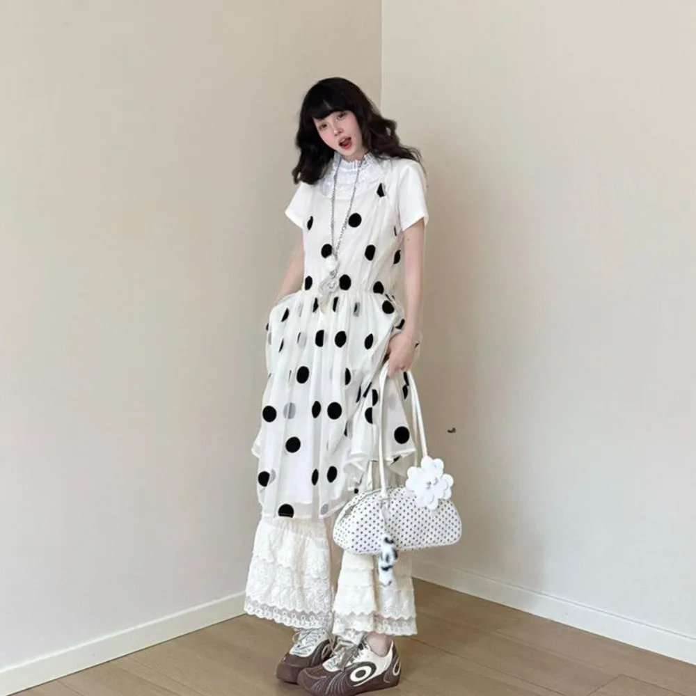 Japanese Style Polka Dot Jumper Dress Set 2025 High Waist Overalls White Tee Combo Mori Kei Aesthetic Student Fashion
Japanese Style Polka Dot Jumper Dress Set 2025 High Waist Overalls White Tee Combo Mori Kei Aesthetic Student Fashion