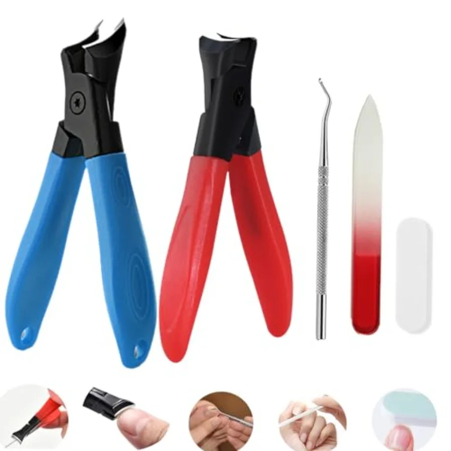 5 pcs Set Thick Hard 2 Nail Clipper Flat and Bevel, Nano-Glass Nail Files, ingrown Nail Lifter, Nail Buffer, Long Handle Adult
5 pcs Set Thick Hard 2 Nail Clipper Flat and Bevel, Nano-Glass Nail Files, ingrown Nail Lifter, Nail Buffer, Long Handle Adult