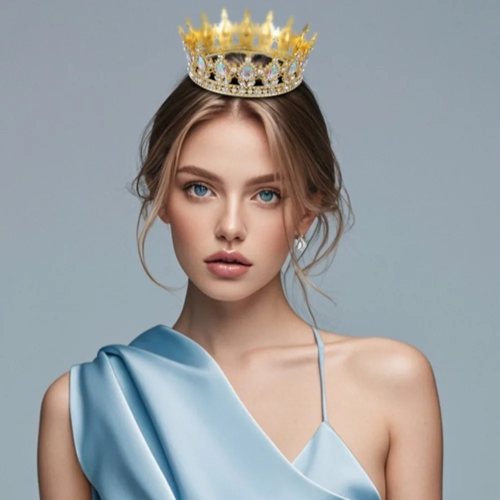 Rhinestone Baroque Pageant Crowns Luxury Crystal Round Bridal Crowns Headpieces Hair Jewelry Wedding Crown Birthday Party
Rhinestone Baroque Pageant Crowns Luxury Crystal Round Bridal Crowns Headpieces Hair Jewelry Wedding Crown Birthday Party