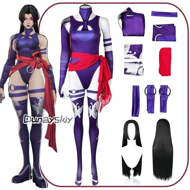 Mv Rivals Psylocke Sai Cosplay Fantasia Costume Wig Gloves Jumpsuit Socks Disguise For Women Adult Halloween Carnival Party Suit
Mv Rivals Psylocke Sai Cosplay Fantasia Costume Wig Gloves Jumpsuit Socks Disguise For Women Adult Halloween Carnival Party Suit