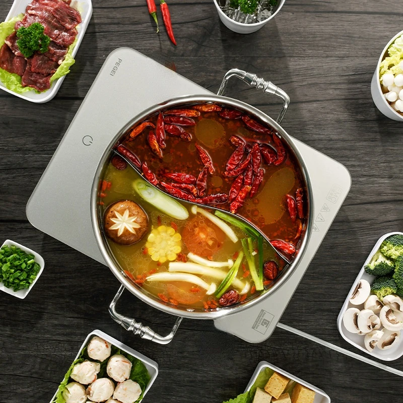 Thickened Hammered Stainless Steel Cooking Pan-Large Capacity Dual Flavor Chinese Fondue Pot for Kitchen Use
Thickened Hammered Stainless Steel Cooking Pan-Large Capacity Dual Flavor Chinese Fondue Pot for Kitchen Use