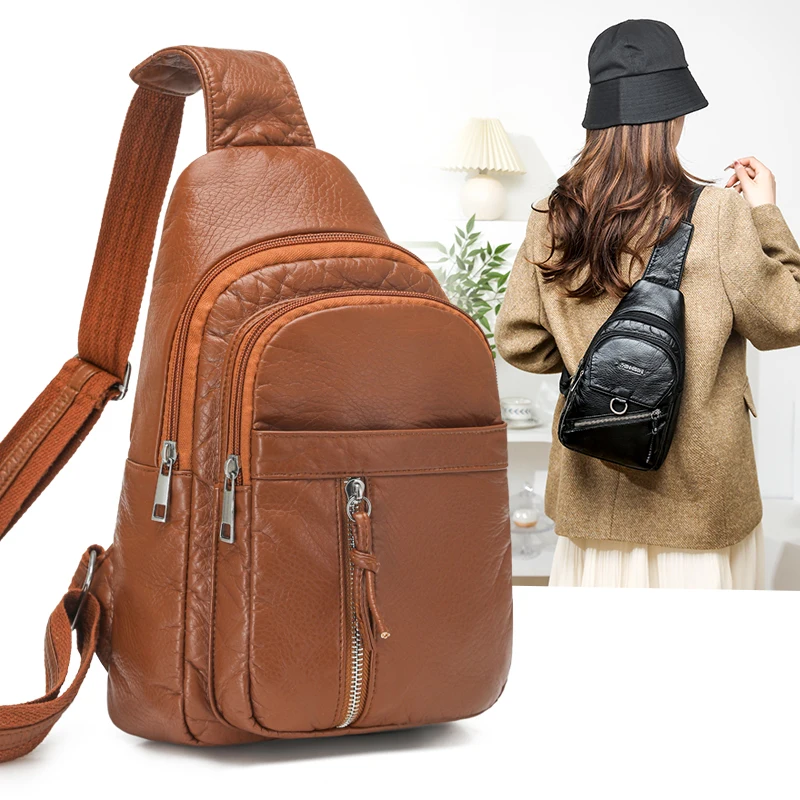 Fashion PU Leather Crossbody Bag for Women, Retro Chest Shoulder Bag, Lightweight Multifunctional Daypack with Multiple Pockets
Fashion PU Leather Crossbody Bag for Women, Retro Chest Shoulder Bag, Lightweight Multifunctional Daypack with Multiple Pockets