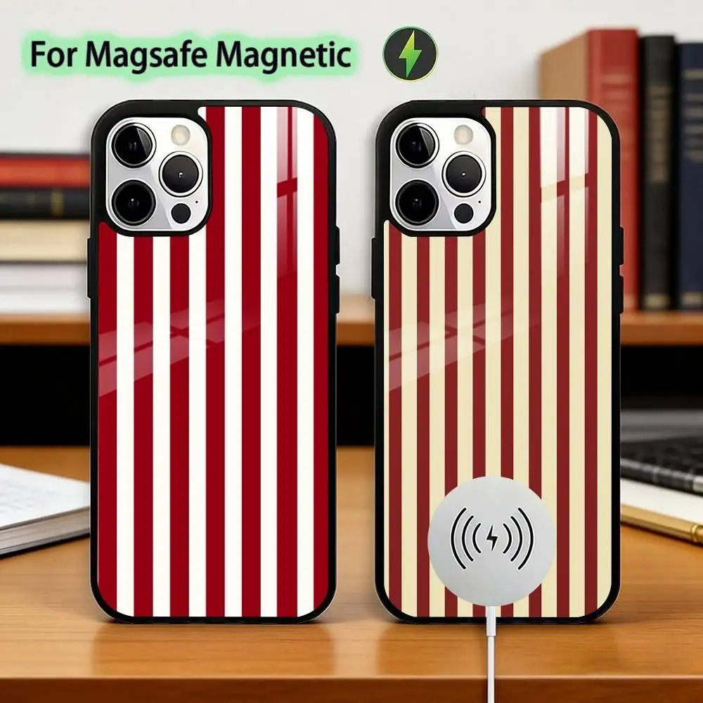 Burgundy White S-Stripe Phone Case For iPhone17,16,15,14,13,12,11 Plus,Pro Magnetic For Magsafe Wireless Charging
Burgundy White S-Stripe Phone Case For iPhone17,16,15,14,13,12,11 Plus,Pro Magnetic For Magsafe Wireless Charging