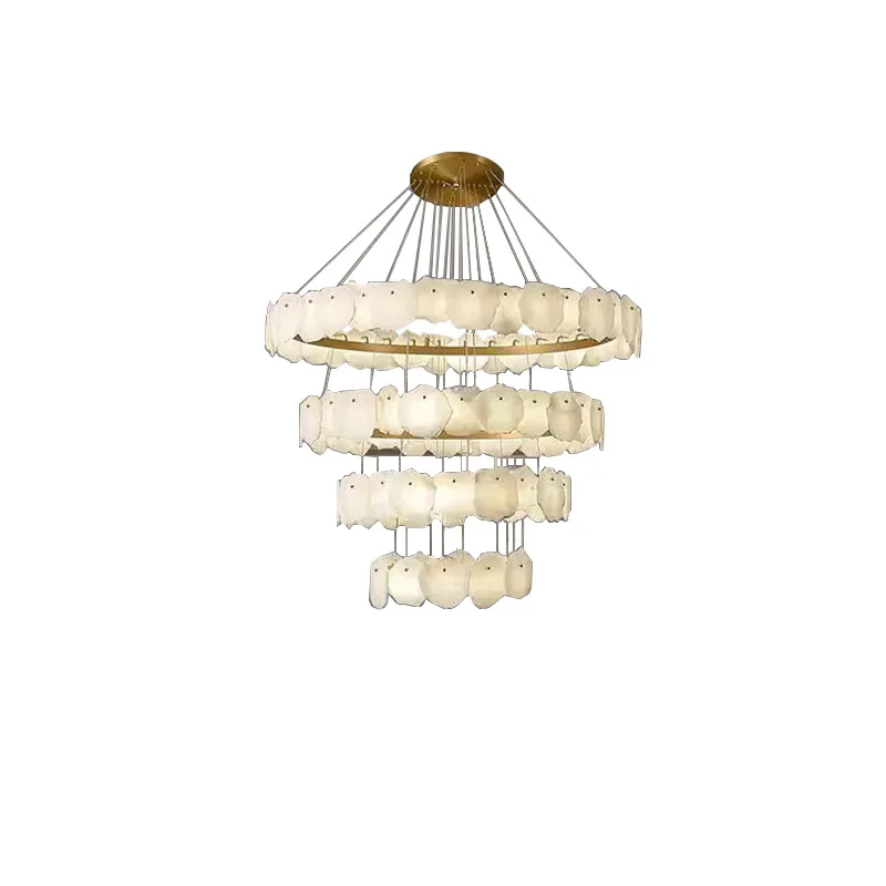 Marble chandelier All-copper marble lamp Light luxury clad building Villa empty and high-rise living room staircase
Marble chandelier All-copper marble lamp Light luxury clad building Villa empty and high-rise living room staircase