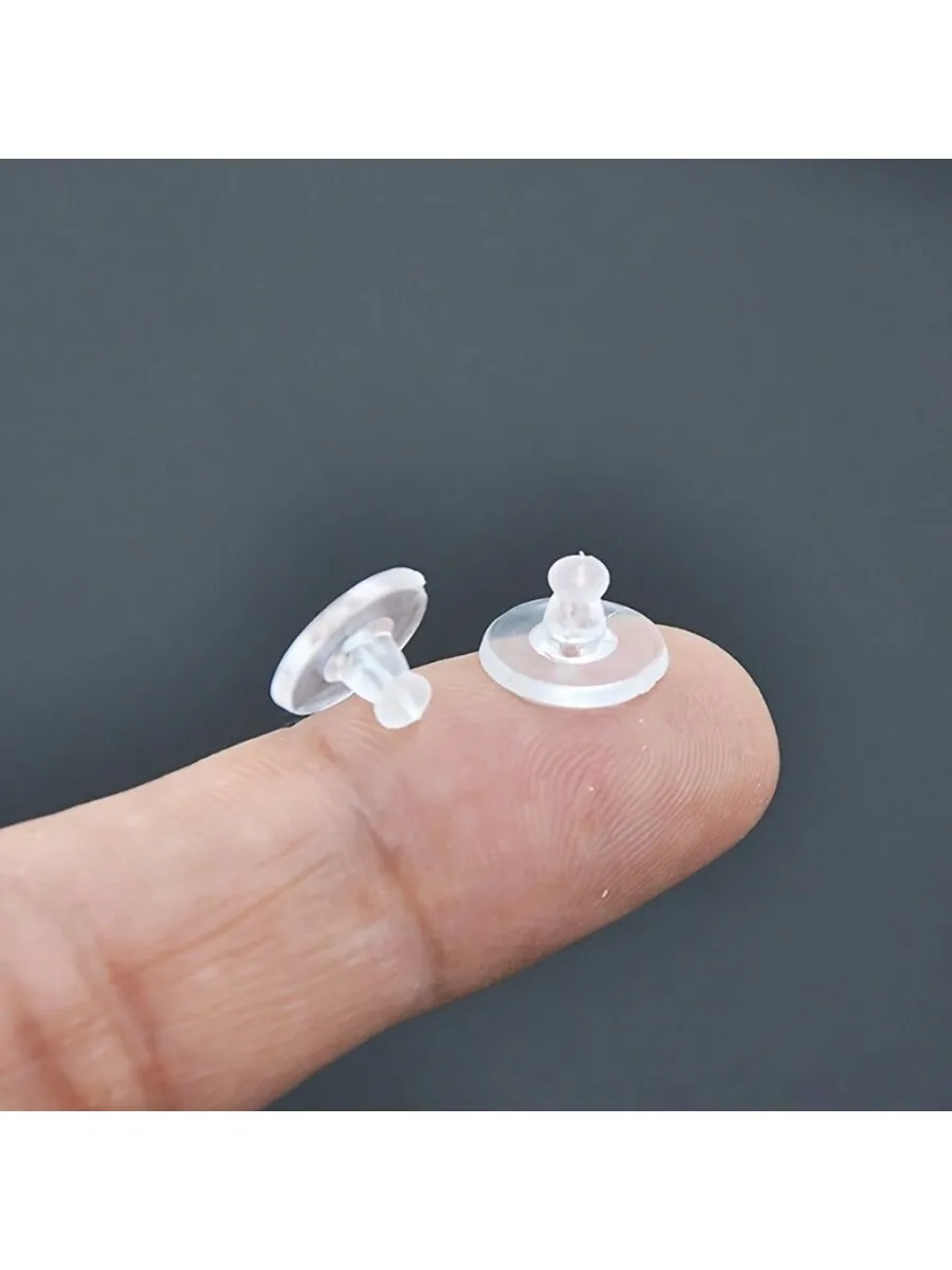 50/100 Pcs Clear Silicone Earring Backs For Studs Fishhooks Heavy Earrings Comfortable Secure Fit
50/100 Pcs Clear Silicone Earring Backs For Studs Fishhooks Heavy Earrings Comfortable Secure Fit