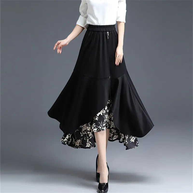 Elegant Printed Spliced Irregular Fake Two Pieces Skirts Women's Clothing 2024 Spring New Loose Asymmetrical High Waist Skirt
Elegant Printed Spliced Irregular Fake Two Pieces Skirts Women's Clothing 2024 Spring New Loose Asymmetrical High Waist Skirt