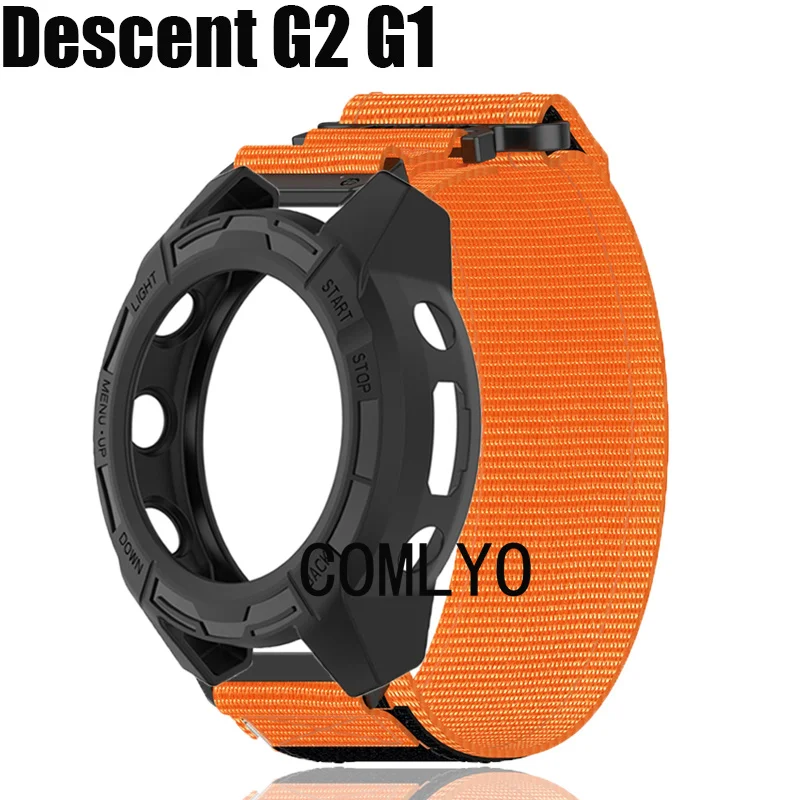 Для Garmin Descent G2 G1 чехол с ремешком, защитный бампер, умные часы, получехол, мягкие чехлы из ТПУ, нейлоновый ремешок, браслет
Для Garmin Descent G2 G1 чехол с ремешком, защитный бампер, умные часы, получехол, мягкие чехлы из ТПУ, нейлоновый ремешок, браслет