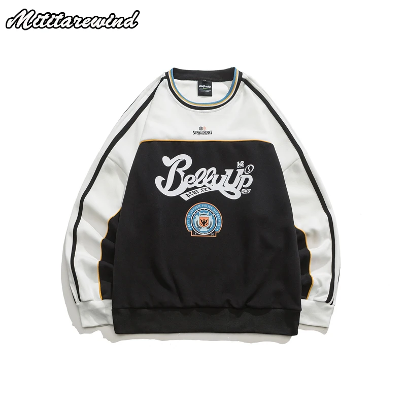 Spring And Autumn American Style Sweatshirts Preppy Fashion Oversize High Street O-neck Pullovers Contrast Color Spliced Hip Hop
Spring And Autumn American Style Sweatshirts Preppy Fashion Oversize High Street O-neck Pullovers Contrast Color Spliced Hip Hop