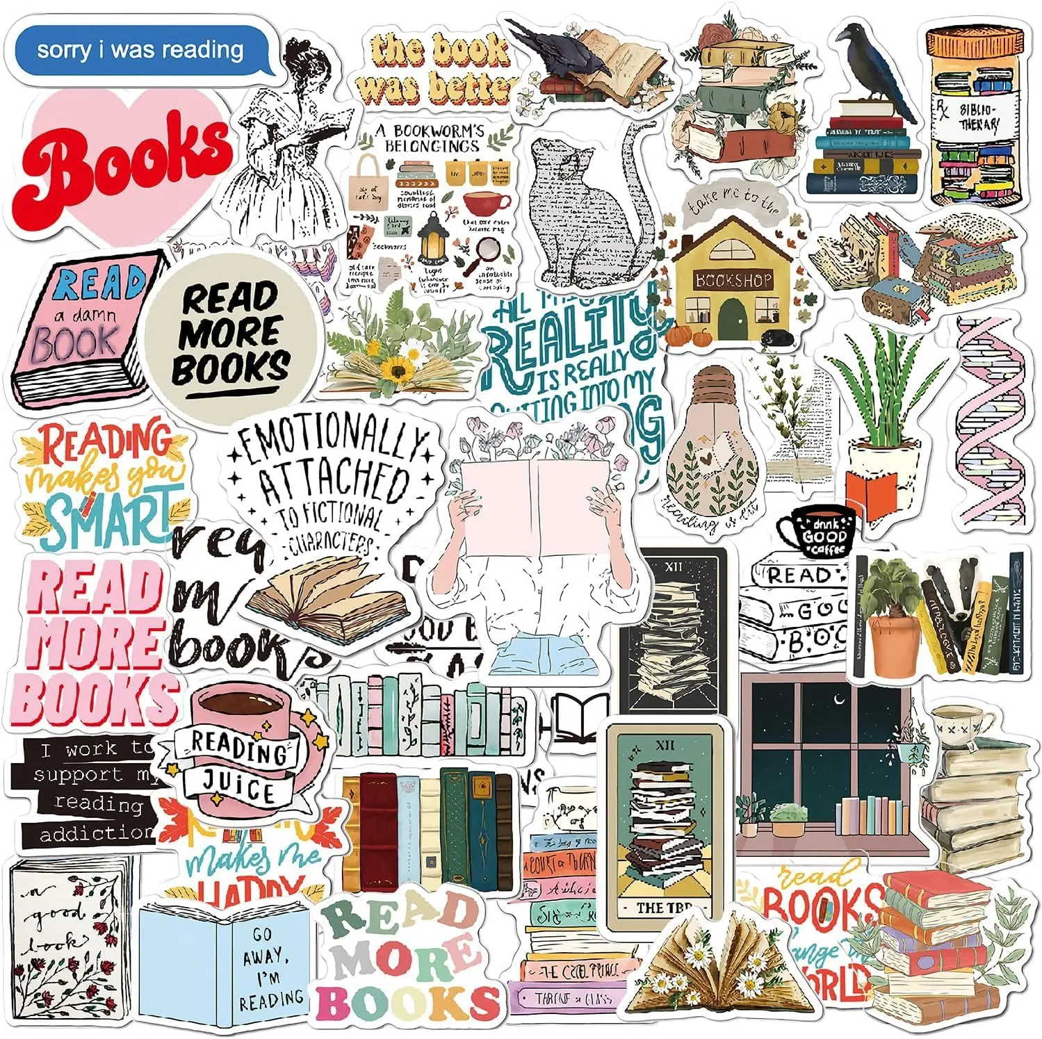 Book Stickers | 50Pcs Aesthetic Bookish Reading Stickers for Kindle | Book Lover Gifts for Adults
Book Stickers | 50Pcs Aesthetic Bookish Reading Stickers for Kindle | Book Lover Gifts for Adults