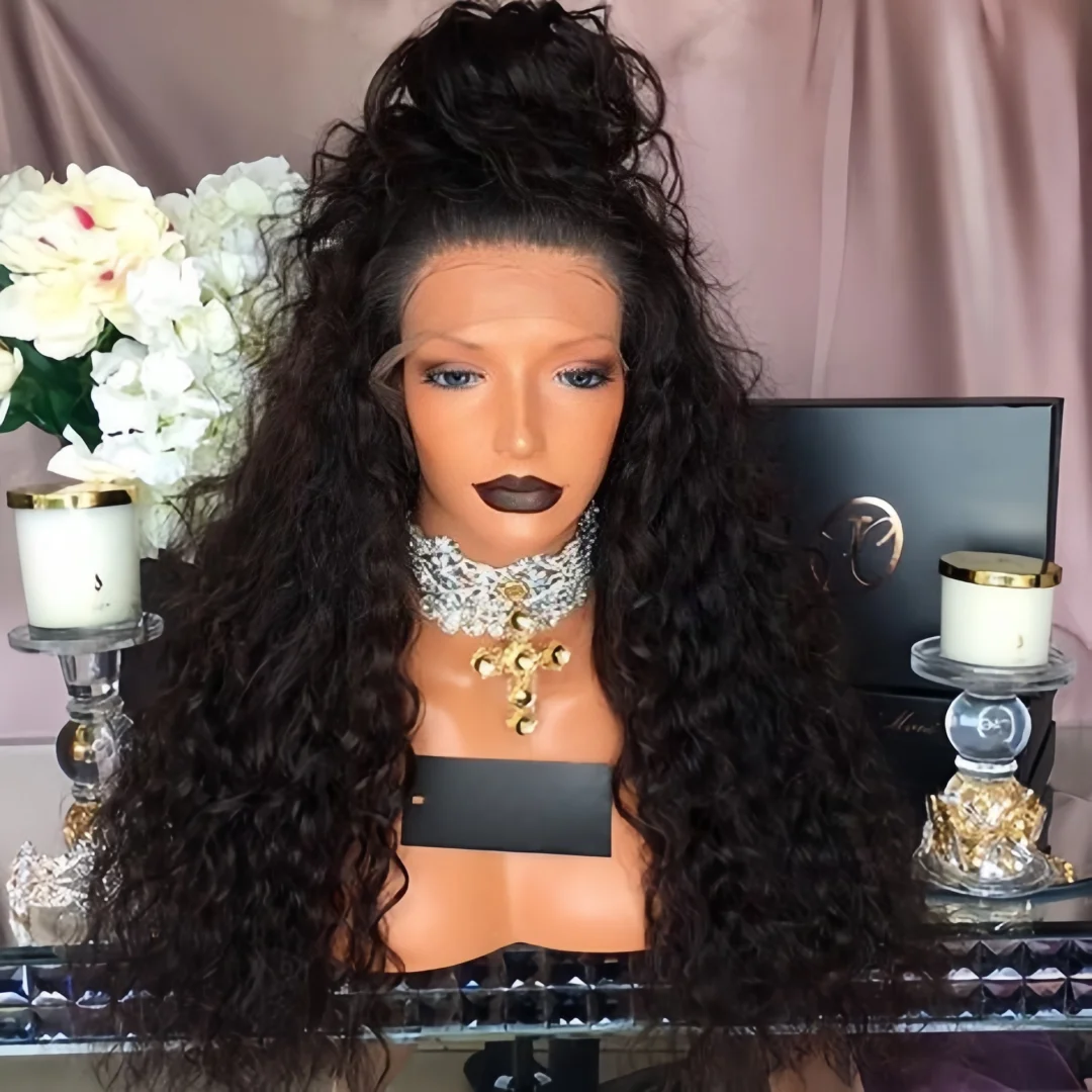 26Inch Long 180Density Natural Black Soft Preplucked Lace Front Wigs For Women Kinky Curly With Baby Hair Glueless Good Texture
26Inch Long 180Density Natural Black Soft Preplucked Lace Front Wigs For Women Kinky Curly With Baby Hair Glueless Good Texture