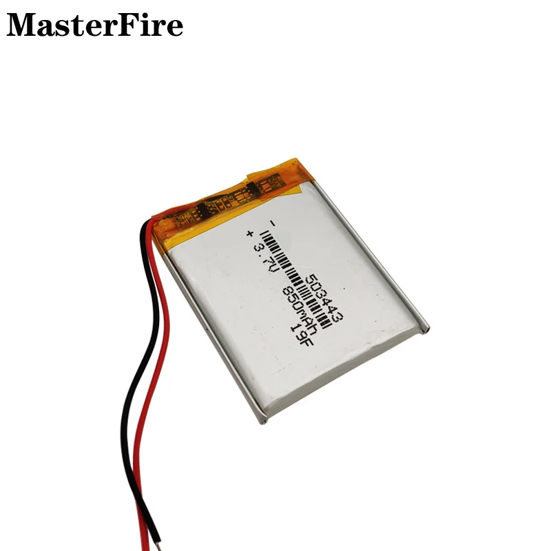 3.7V 850mah Rechargeable Lithium Polymer Battery 503443 for GPS Navigator Bluetooth Headset Recorder Camera E-Book Batteries
3.7V 850mah Rechargeable Lithium Polymer Battery 503443 for GPS Navigator Bluetooth Headset Recorder Camera E-Book Batteries