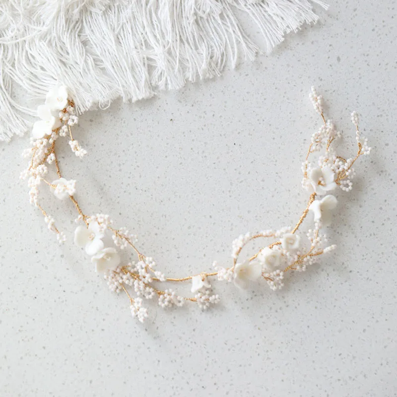 SLBRIDAL Handmade Rhinestones Ceramic Flower Crystal Pearls Bridal Headband Hair Vine Wedding Hair Accessories Women Jewelry
SLBRIDAL Handmade Rhinestones Ceramic Flower Crystal Pearls Bridal Headband Hair Vine Wedding Hair Accessories Women Jewelry