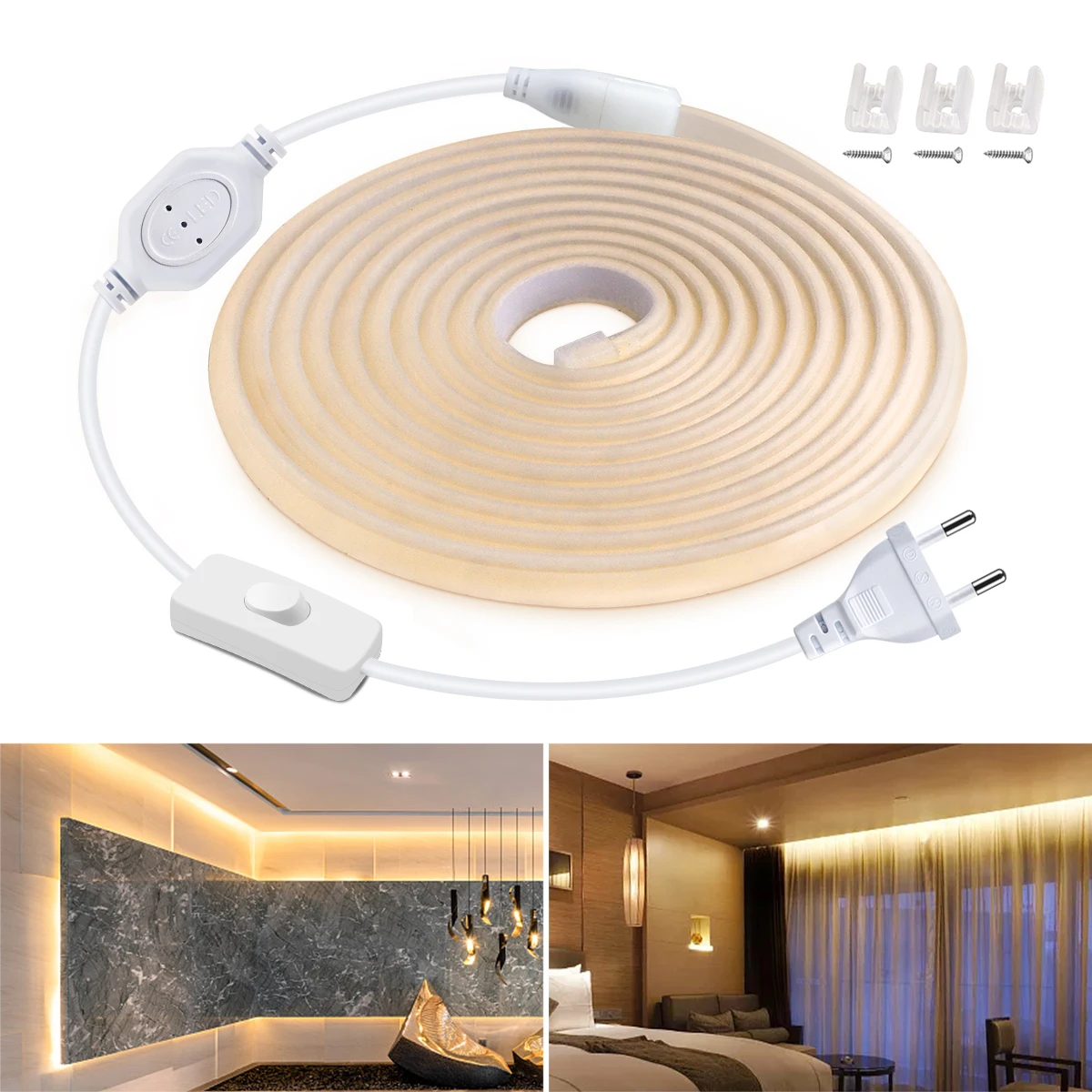 High Lumen COB LED Neon Strip Light AC220V 110V Soft Waterproof For Home Kitchen Cabinet Study Bedroom Outdoor Garden Courtyard
High Lumen COB LED Neon Strip Light AC220V 110V Soft Waterproof For Home Kitchen Cabinet Study Bedroom Outdoor Garden Courtyard