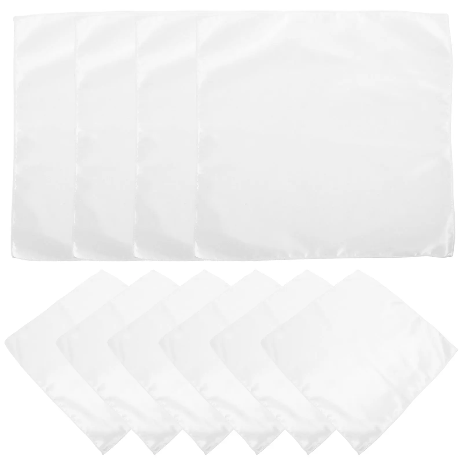 10 Satin Napkins White Cloth Dinner Serviette Polyester Kitchen Table Set Reusable Absorbent Machine Washable Quick Dry Fabric
10 Satin Napkins White Cloth Dinner Serviette Polyester Kitchen Table Set Reusable Absorbent Machine Washable Quick Dry Fabric