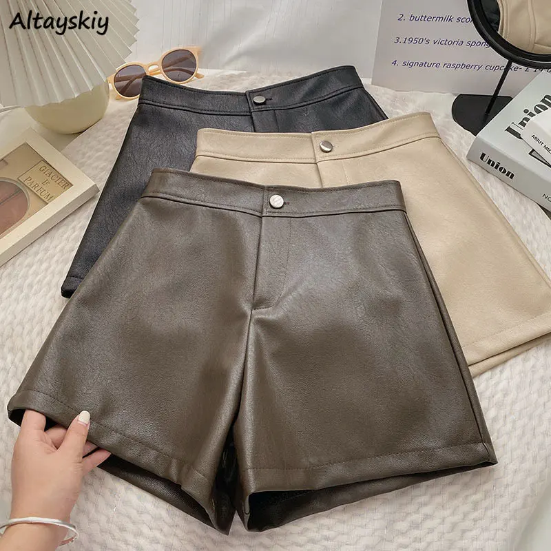 Leather PU Shorts Women Autumn Solid High Waist Y2k Aesthetic Trousers Clothing Ropa Mujer Streetwear Elegant for Ladies Retro
Leather PU Shorts Women Autumn Solid High Waist Y2k Aesthetic Trousers Clothing Ropa Mujer Streetwear Elegant for Ladies Retro