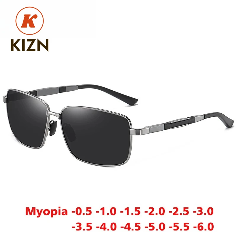 KIZN Aluminum Magnesium Myopia Sunglasses Men Women Polarized Square Goggles Driving Custom Prescription Glasses -0.50 to -6.0
KIZN Aluminum Magnesium Myopia Sunglasses Men Women Polarized Square Goggles Driving Custom Prescription Glasses -0.50 to -6.0