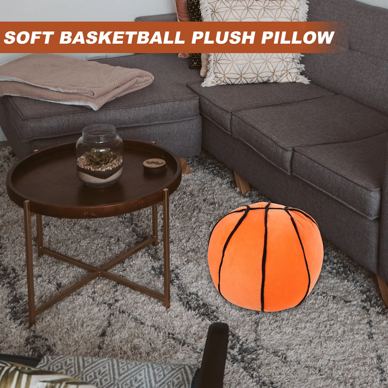 Basketball Simulation Stuffed Cushion Winter Style Birthday Color Soft Comfortable Sports Pillow for Kids Home Office
Basketball Simulation Stuffed Cushion Winter Style Birthday Color Soft Comfortable Sports Pillow for Kids Home Office