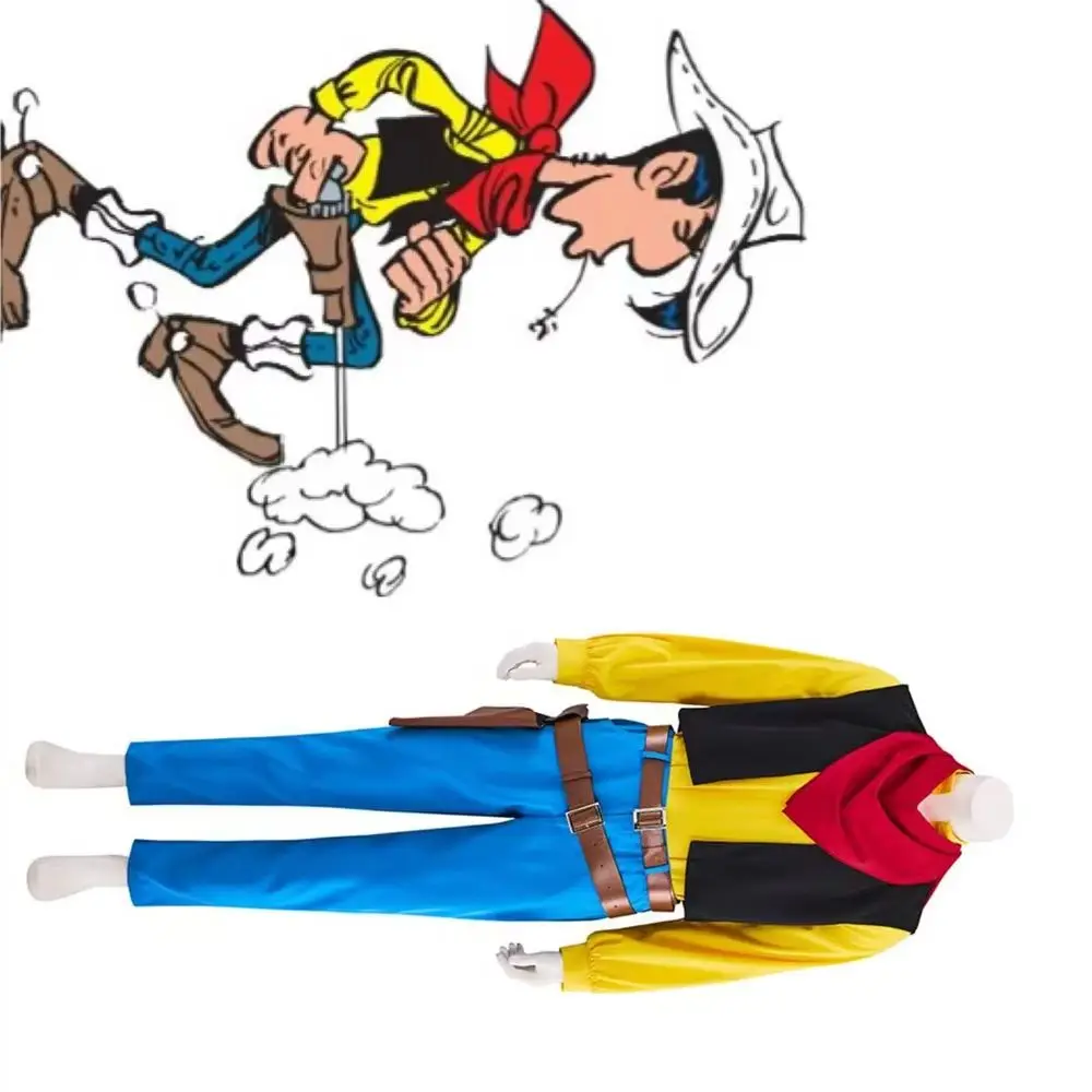Lucky Luke Cosplay Costume Men Cowboy Fantasy Fancy Suit Full Set Halloween Carnival Outfits
Lucky Luke Cosplay Costume Men Cowboy Fantasy Fancy Suit Full Set Halloween Carnival Outfits