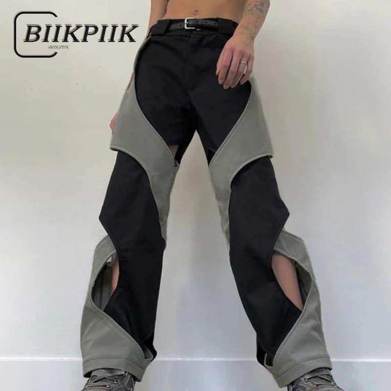 Модные лоскутные брюки с вырезами BIIKPIIK, свободные брюки-карго с заниженной талией, уличная одежда, брюки для бега, эстетические брюки
Модные лоскутные брюки с вырезами BIIKPIIK, свободные брюки-карго с заниженной талией, уличная одежда, брюки для бега, эстетические брюки