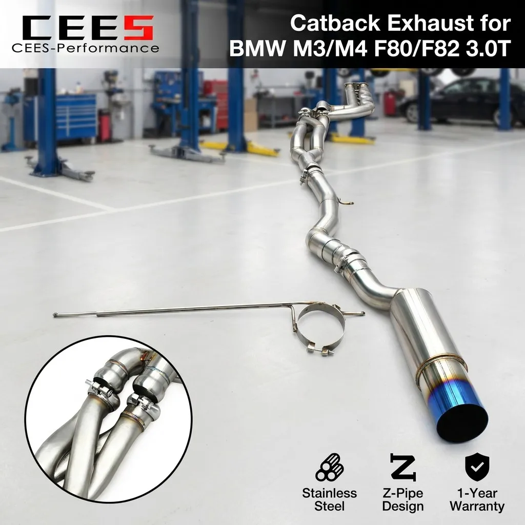 CEES Stainless Steel Catback Exhaust for BMW M3/M4 F80/F82 3.0T 2014-2019 Racing Direct Exhaust Pipe with Z Pipe
CEES Stainless Steel Catback Exhaust for BMW M3/M4 F80/F82 3.0T 2014-2019 Racing Direct Exhaust Pipe with Z Pipe