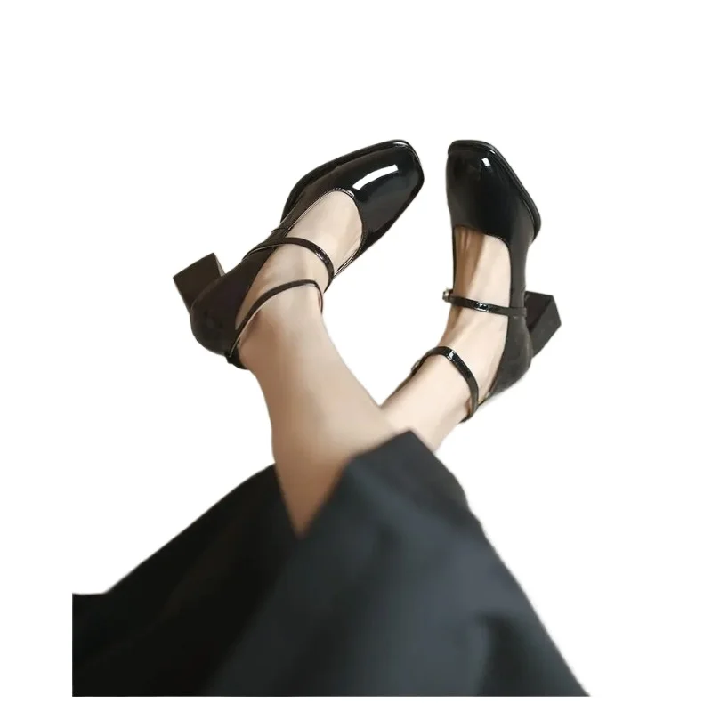 Leather Shallow Square Toe Womens Sandals Buckle Strap Women's Pumps 2026 New Mary Jane Shoes High Quality
Leather Shallow Square Toe Womens Sandals Buckle Strap Women's Pumps 2026 New Mary Jane Shoes High Quality