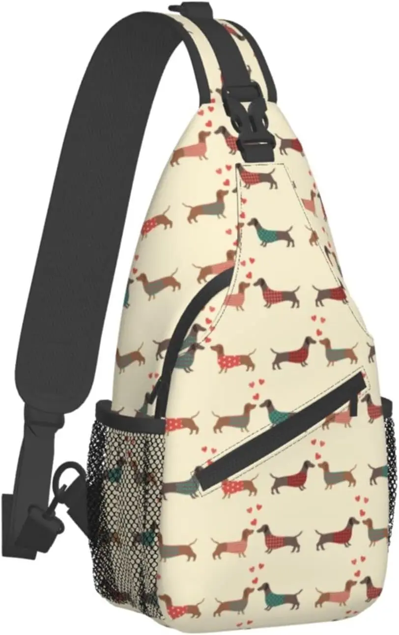 Dachshund Dog Sling Bag Travel Crossbody Backpack Chest Hiking Bags Casual Shoulder Daypack for Women Men with Strap Lightweight
Dachshund Dog Sling Bag Travel Crossbody Backpack Chest Hiking Bags Casual Shoulder Daypack for Women Men with Strap Lightweight