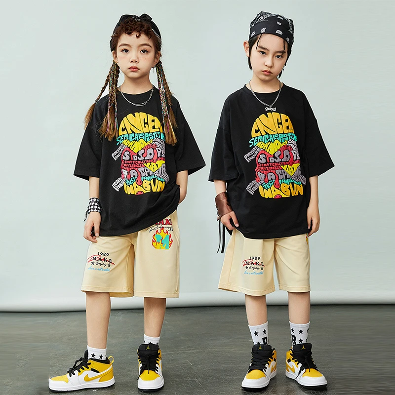2023 Summer Street Dance Clothes Kids Hip Hop Costume Jazz Dancing Performance Outfit Cartoon Tops Shorts Dancewear DL10539
2023 Summer Street Dance Clothes Kids Hip Hop Costume Jazz Dancing Performance Outfit Cartoon Tops Shorts Dancewear DL10539
