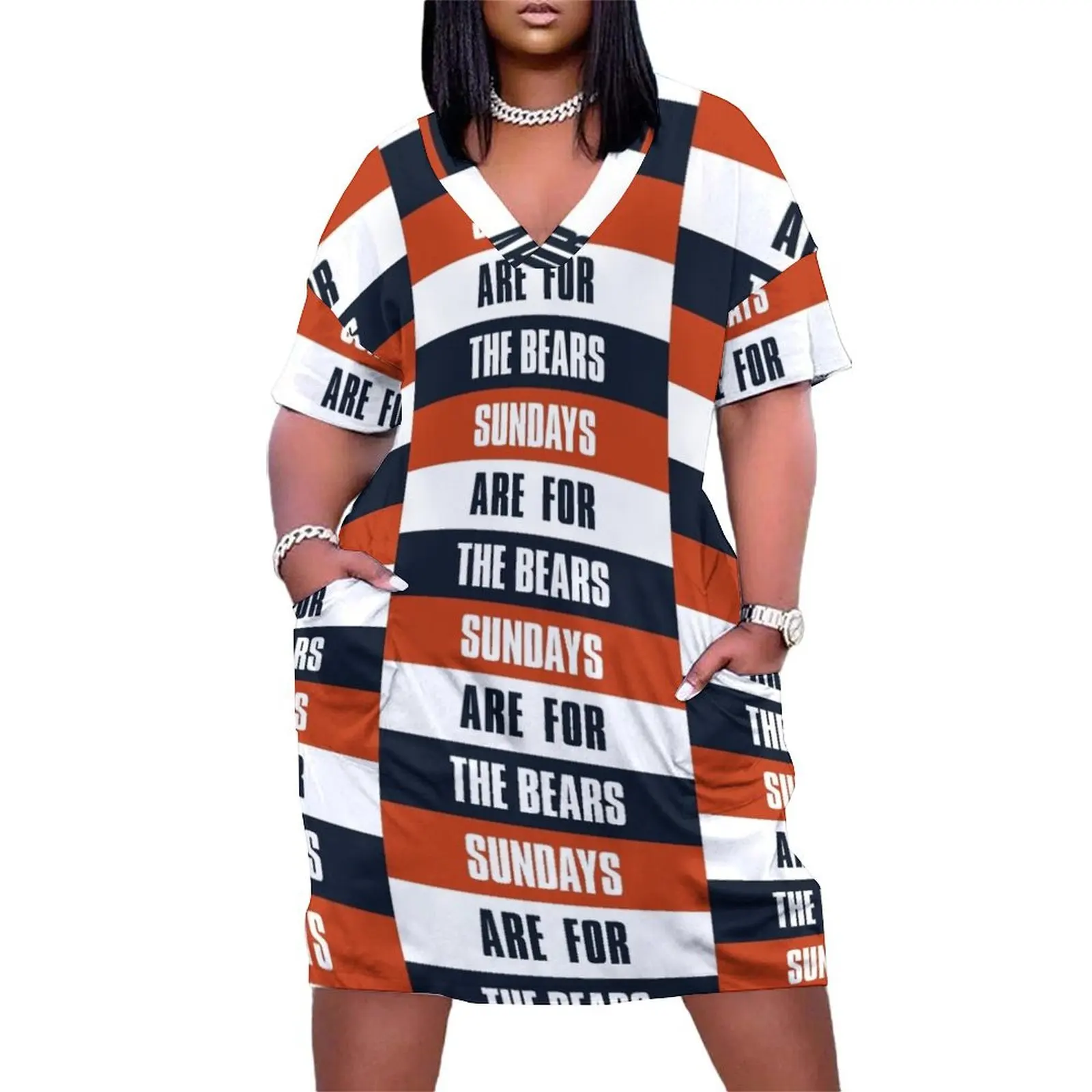 Sundays are for The Bears, Chicago Football Fans Loose Pocket Dress Clothing female women"s summer jumpsuit
Sundays are for The Bears, Chicago Football Fans Loose Pocket Dress Clothing female women"s summer jumpsuit