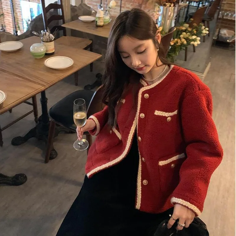 Autumn Winter Elegant Temperament Solid Color Thick Coat Women Simplicity Office Lady Loose Tops Fashion All-match Trend Jackets
Autumn Winter Elegant Temperament Solid Color Thick Coat Women Simplicity Office Lady Loose Tops Fashion All-match Trend Jackets