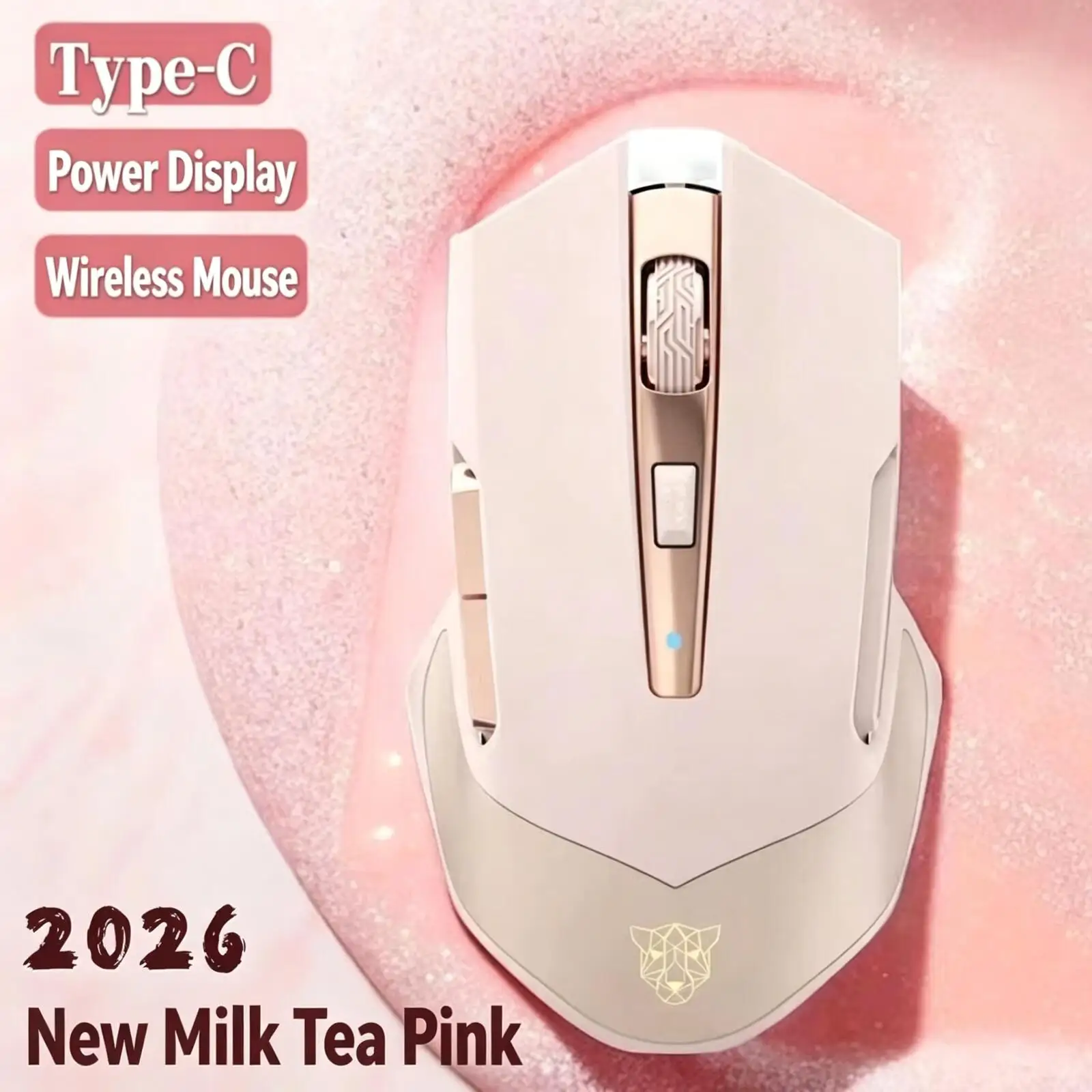Kawaii Pink 2.4G Wireless Silent Click Mouse Ergonomic Type-C Recharge Power Display Gaming Office Mice for Laptop PC Girls Gift
Kawaii Pink 2.4G Wireless Silent Click Mouse Ergonomic Type-C Recharge Power Display Gaming Office Mice for Laptop PC Girls Gift
