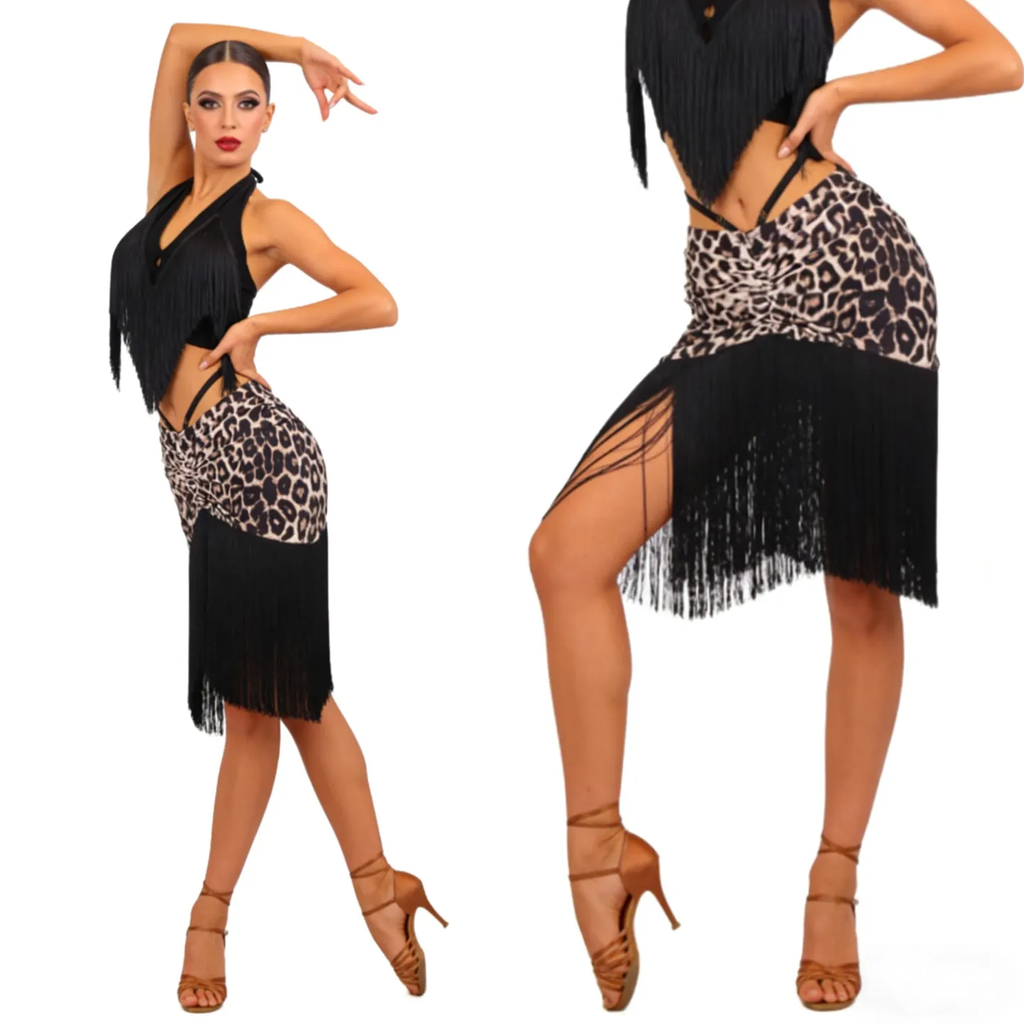 2026 New Latin Dance Skirt Leopard Print Tassel Skirt Practice Clothes Chacha Rumba Tango Dance Adult Female Wearing DQL12743
2026 New Latin Dance Skirt Leopard Print Tassel Skirt Practice Clothes Chacha Rumba Tango Dance Adult Female Wearing DQL12743