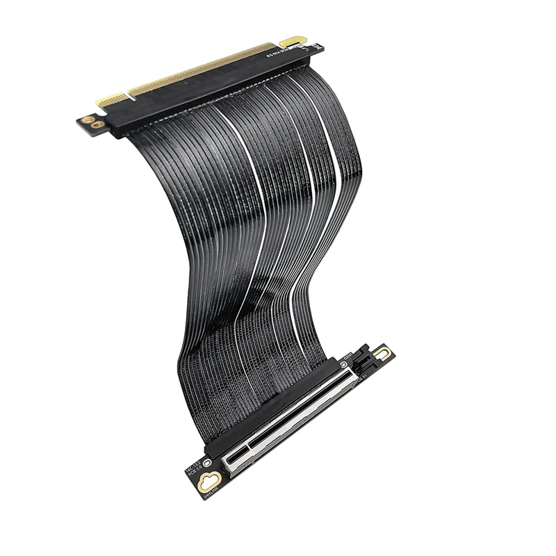 Переходной кабель PCIE 5.0 X16 90 ° Прямоугольный удлинитель видеокарты GPU PCI-E 5.0 Gen5 64 ГБ/с.
Переходной кабель PCIE 5.0 X16 90 ° Прямоугольный удлинитель видеокарты GPU PCI-E 5.0 Gen5 64 ГБ/с.
